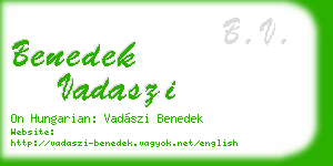 benedek vadaszi business card
